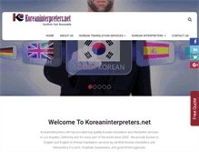 Tablet Screenshot of koreaninterpreters.net